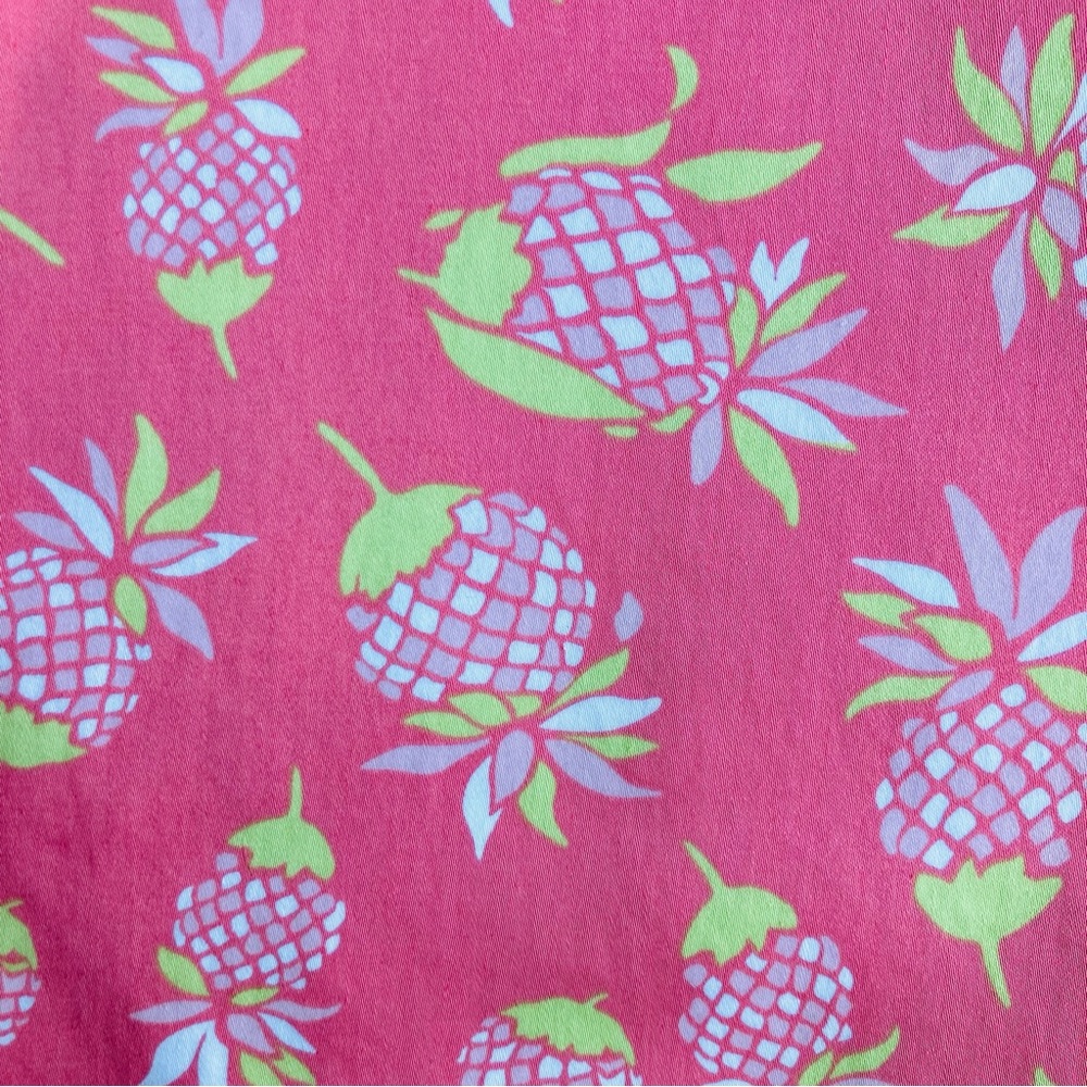 346 Brooks Brothers Stretch Women's pink pineapple print pencil skirt, Sz 16 - Picture 5 of 13
